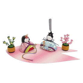 【木目込人形材料キット】【雛人形】【ちりめん】【飾り付き】芥子雛 花びら飾り