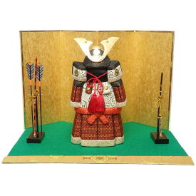 【木目込み人形】【木目込人形材料キット】【五月人形】鎧 金屏風緑毛せん平飾り