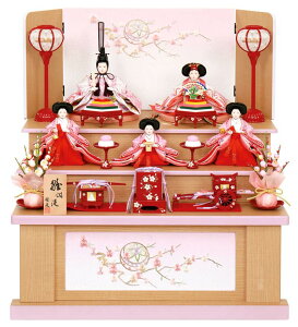 雛人形 ひな人形 雛 コンパクト 収納飾り 三段飾り 五人飾り 雅泉作 雛爛漫 京十三番 四寸官女 【2026年度新作】 h073-fz-4l16-hh-627