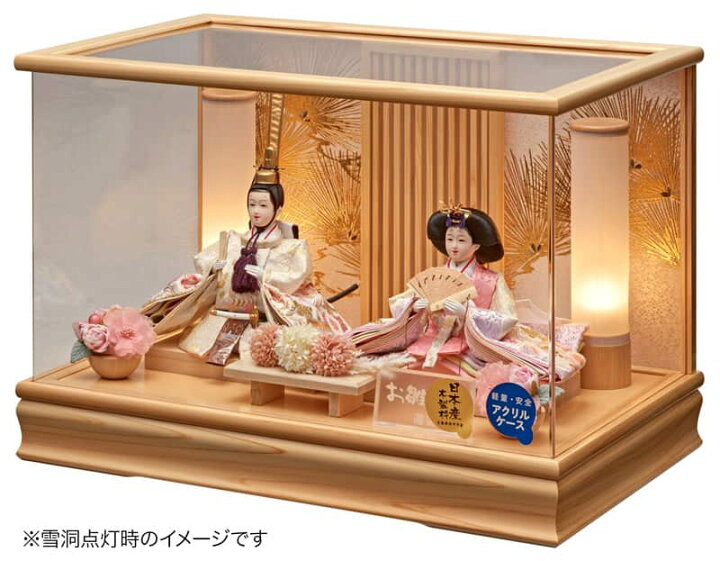 楽天市場】雛人形 コンパクト ひな人形 雛 ケース飾り 親王飾り 藤翁作 