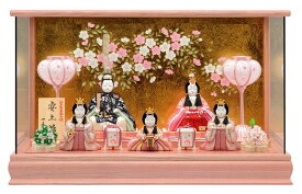 雛人形 コンパクト 一秀 ひな人形 雛 木目込人形飾り ケース飾り 五人飾り 木村一秀作 安土雛 16号 【2025年度新作】 h073-ii-004