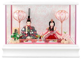 雛人形 コンパクト 一秀 ひな人形 木目込人形飾り ケース飾り 親王飾り 木村一秀作 桃山雛 入れ目 16号 【2026年度新作】 h083-ih-006-5