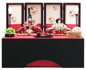 雛人形 久月 コンパクト ひな人形 雛 収納飾り 親王飾り 着付 二世光匠 色舞シリーズ 紅梅 京十三番親王 久月オリジナル頭 【2025年度新作】 h073-k-8245 D-23