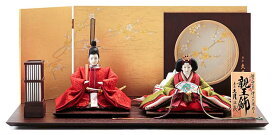 雛人形 久月 ひな人形 雛 平飾り 親王飾り 清水久遊作 正絹唐織 三五親王 久月オリジナル頭 【2026年度新作】 h073-k-3425 D-43