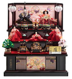 【クーポン利用で5%OFF】雛人形 久月 ひな人形 三段飾り 五人飾り よろこび雛 段織 【2026年度新作】 h083-k-1016 D-57