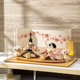 雛人形 平安豊久 ひな人形 ケース飾り 親王飾り みずほ 小芥子親王揃 アクリルケース 【2026年度新作】 h083-mo-304418 HJ-052