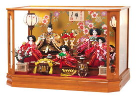 雛人形 平安豊久 ひな人形 ケース飾り 五人飾り さりな 正絹本金帯地 三五五人 六角ケース 【2026年度新作】 h263-mo-333353