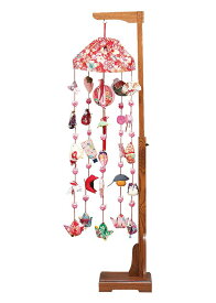 雛人形 平安豊久 ひな人形 つるし飾り つるし雛 さげもん 健明作 花もも 25号 伸縮式スタンド付 【2026年度新作】 h083-mo-332560 HJ-294