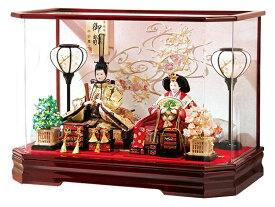 雛人形 平安豊久 ひな人形 ケース飾り 親王飾り 宝雲 西陣織帯地 小三五親王 六角アクリルケース 【2026年度新作】 h083-mo-333747 HJ-207