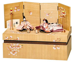 雛人形 平安豊久 コンパクト ひな人形 収納飾り 親王飾り 柴田家千代作 さくら 柳親王揃 【2026年度新作】 h073-mo-304360 HJ-102