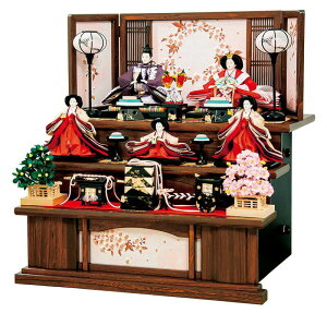 雛人形 平安豊久 ひな人形 三段飾り 五人飾り 風香 金襴 大三五親王 芥子官女揃 うづくり仕上げ 【2026年度新作】 h073-mo-303082 HJ-132