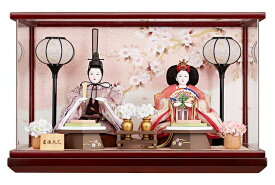 【クーポン利用で5%OFF】雛人形 コンパクト 吉徳大光 ひな人形 ケース飾り 親王飾り 金襴 小三五親王 アクリルケース 【2026年度新作】 h083-ys-322715