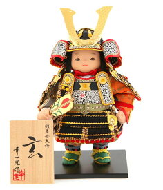五月人形 コンパクト 幸一光 松崎人形 子供大将飾り 人形単品 玄 げん 金小札 黒糸威 YaekoProject 【2026年度新作】 h085-koi-5814