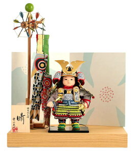 五月人形 幸一光 コンパクト 松崎人形 子供大将飾り 平飾り 晴 はれ 黒小札 鶯白段威 栓台 鯉幟付 YaekoProject 【2026年度新作】 h075-koi-581d