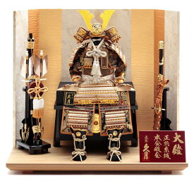 五月人形 久月 鎧平飾り 鎧飾り 正絹薄茶裾濃縅 5号 大層雲屏風 【2026年度新作】 h075-k-29015 C-6