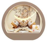 【クーポン利用で10%OFF】五月人形 コンパクト 久月 伊達政宗 兜ケース飾り 兜飾り 4号 モカ 円型アクリ…