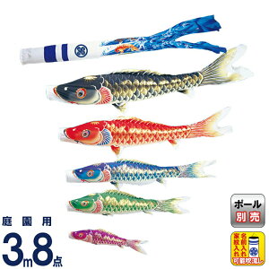 こいのぼり ワタナベ 鯉のぼり 庭園用 3m 8点セット 天華 ポリエステル 撥水 家紋・名前入れ可 【2026年度新作】 wtk-tk00035