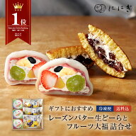 【楽天デイリーランキング1位】【冷凍】【送料込】生どーらとフルーツ大福詰め合わせ　レーズンバター生…