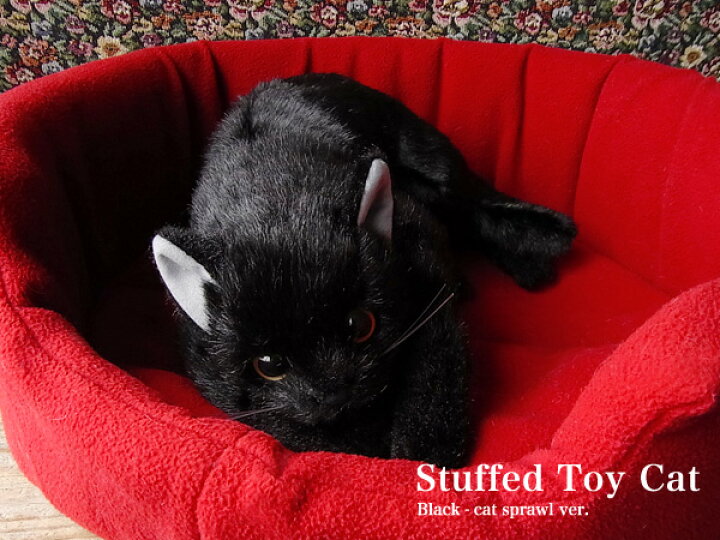 楽天市場 簡易ラッピングでお届け 童心 黒猫 L ぬいぐるみ 猫 ねこ ネコ ぬいぐるみ リアル 本物 そっくり ペット ニニアンドキノ