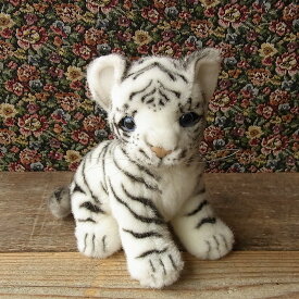 【HANSA ホワイトタイガー（仔）19 ぬいぐるみ】虎 とら トラ ぬいぐるみ リアル 本物 そっくり ペット