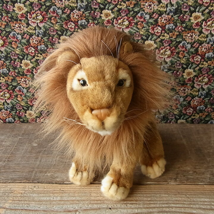 楽天市場 簡易ラッピングでお届け ハンサ Hansa ライオン オス 32 ぬいぐるみ らいおん ぬいぐるみ リアル 本物 そっくり ペット ニニアンドキノ