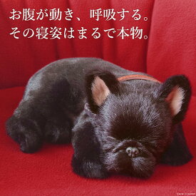 眠るように呼吸する パーフェクトペット (小サイズ) フレンチブルドッグ (ブリンドル 黒) フレブル ぬいぐるみ リアル 本物そっくり 犬 癒し ペットロス 高級 ギフト プレゼント 贈り物 インテリア 観賞用 ニニアンドキノ