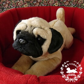 ニニアンドキノ 寝そべりわんこ パグ (フォーン) ぬいぐるみ 犬 いぬ イヌ リアル 本物 そっくり 動物 アニマル 抱き枕 おもちゃ ペット ペットロス 大きい 小さい 抱っこ