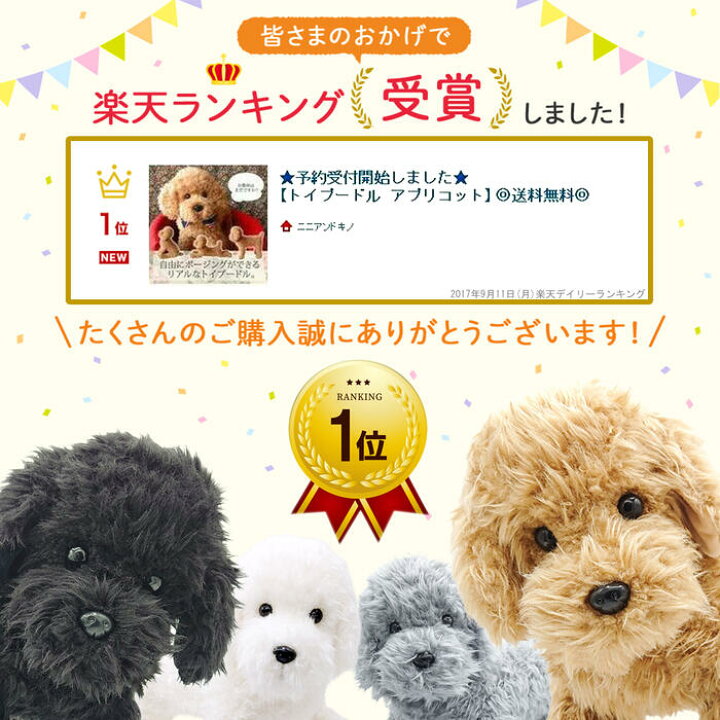 楽天市場】トイプードル ぬいぐるみ リアル 犬｜実物大サイズでポーズ 