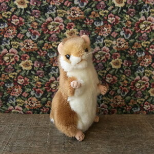 \平日9時までの注文で即日発送/【HANSA ハムスター15(立ち) ぬいぐるみ】鼠 ねずみ ネズミ ぬいぐるみ リアル 本物 そっくり ペット
