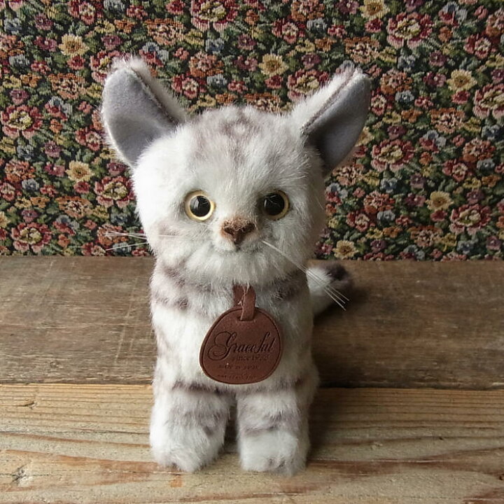 楽天市場 簡易ラッピングでお届け 三英貿易 アメショー 座り グレー ぬいぐるみ 猫 ネコ ねこ ぬいぐるみ リアル 本物 そっくり ペット ニニアンドキノ