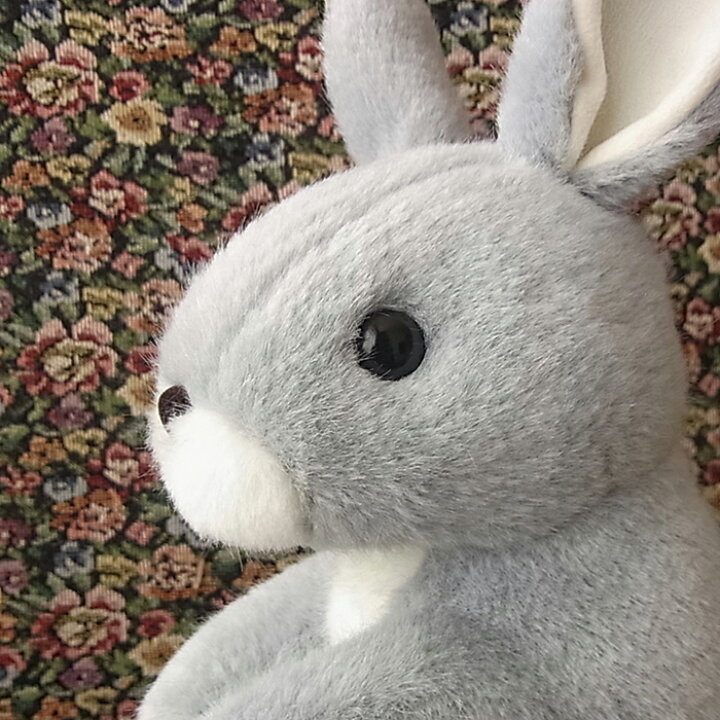 楽天市場 簡易ラッピングでお届け スターチャイルド うさぎのマーブル グレイ ぬいるぐみ 兎 うさぎ ぬいぐるみ リアル 本物 そっくり ペット ニニアンドキノ