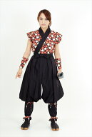【再入荷】和柄・袴式くノ一（くの一・女忍者）装束（モダン梅）黒 ≪ 忍者 NINJA にんじゃ 侍 SAMURAI …