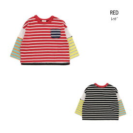 【30％】セール F.O.KIDS【エフオーキッズ】長袖 ボーダー Tシャツ【子供服 キッズ ジュニア トップス 長T ロング ロンT おしゃれ カジュアル デイリー 切り替え 配色 ゆったり 男の子 防汚加工 sale】R106024