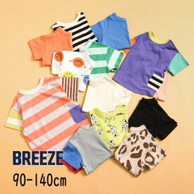 【10％】セール BREEZE【ブリーズ】どっちも正解 DAISUKI Tシャツ【人気 子供服 ベビー キッズ トップス 半袖 半T 無地 ボーダー 総柄 切替 前後OK おしゃれ デイリー カジュアル 男の子 女の子 ユニセックス sale】J207904