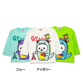 【30%】セール GARACH【ギャラッチ】恐竜 ぱんだ 長袖 Tシャツ【子供服 キッズ ベビー トップス ロング 長T ロンT ロンティー 動物 アニマル パンダ プリント かわいい カジュアル デイリー 男の子 女の子 sale】2411405