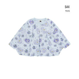 【30％】セール Seraph【セラフ】イレヘム 長袖 Tシャツ【人気 子供服 キッズ ベビー トップス 長T ロング ロンT 総柄 花柄 フラワー 北欧風 水彩タッチ おしゃれ かわいい 女の子 sale】S106024