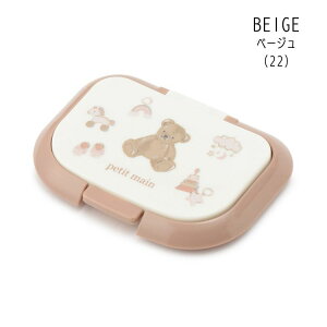 petit main【プティマイン】抗菌 ウェットシート 蓋【人気 子供服 キッズ ベビー 赤ちゃん 小物 おしりふき 乾燥防止 ワンタッチ 簡単 かわいい 男の子 女の子 りぼん 花 くま 木馬】9653515