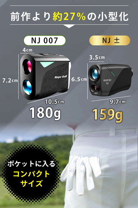 楽天市場】NINJOR GOLF NJ ± PRO ゴルフ 距離計 小型コンパクトサイズ  