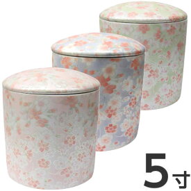 骨壷 桜ころも 5寸 シリコンパッキン 陶器 ブルー ピンク グリーン 手元供養 おしゃれ 骨壺 モダン お骨入れ