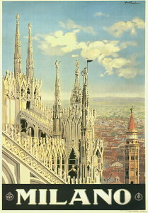 ���A�� �C�^���A�� �|�X�^�[ ������� ���B���e�[�W ���g�� �傫�� �C���e���A ISTITUTO FOTOCROMO ITALIANO / I.F.I �|�X�^�[/���b�s���O�y�[�p�[ 50×70 MILANO CR088