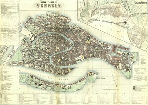 |X^[ C^A n} Òn} A C^A  Be[W g CeA En} 傫 ISTITUTO FOTOCROMO ITALIANO / I.F.I |X^[/bsOy[p[ 50×70 MAPPA VENEZIA CR075
