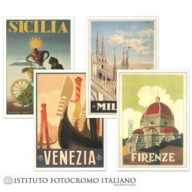 直輸入 イタリア インポート イタリア製 ポストカード はがき メッセージカード おしゃれ ISTITUTO FOTOCROMO ITALIANO / I.F.I ポストカード ITALIA