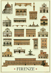���A�� �C�^���A�� �|�X�^�[ ������� ���B���e�[�W ���g�� �傫�� �C���e���A ISTITUTO FOTOCROMO ITALIANO / I.F.I �|�X�^�[/���b�s���O�y�[�p�[ 50×70 ARCHITETTURA FIRENZE CR056