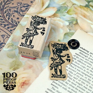 o[X^v 100Proof Press #4536 Cherub Scattering Flowers ԂU炷qVg A X^v @ o[X^v  AeB[N NVbN ͂ Ntg [bp CO 100v[t