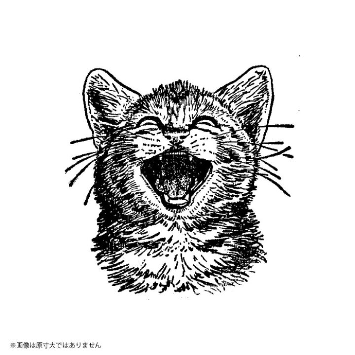 楽天市場】ラバースタンプ 100Proof Press #4570 Open Mouth Kitty 口 
