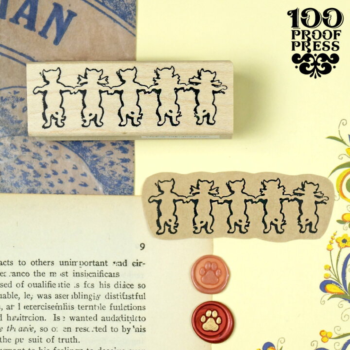 楽天市場】ラバースタンプ 100Proof Press #6122 Cutout Paper Cats 猫 