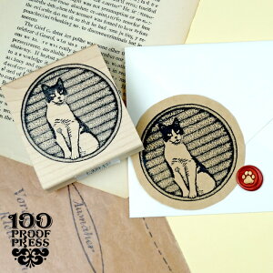 o[X^v 100Proof Press #6814 Cat in a Circle T[N̒̃lR A X^v 킢  Aj} ͂ L lR Ntg [bp CO 100v[tvX