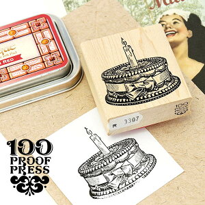 o[X^v 100v[tvX 100 Proof Press #3307 {P[L Beribboned Cake, 1 Candle ͂ 킢 AeB[N Be[W g a o[Xf[ XC[c