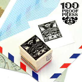 ラバースタンプ 100プルーフプレス 100 Proof Press #5585 切手/チェコスロバキア鳥 Skoslovenska Postage はんこ アンティーク クラシック レトロ ヴィンテージ 封筒 メッセージカード