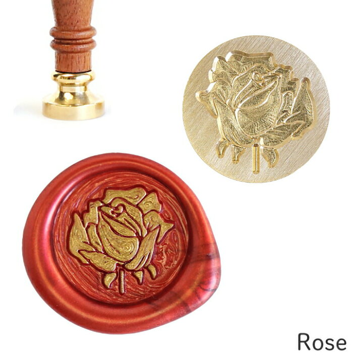 楽天市場】シーリングスタンプ ヘッド ＜ Rose ＞ 単品 替えスタンプ 